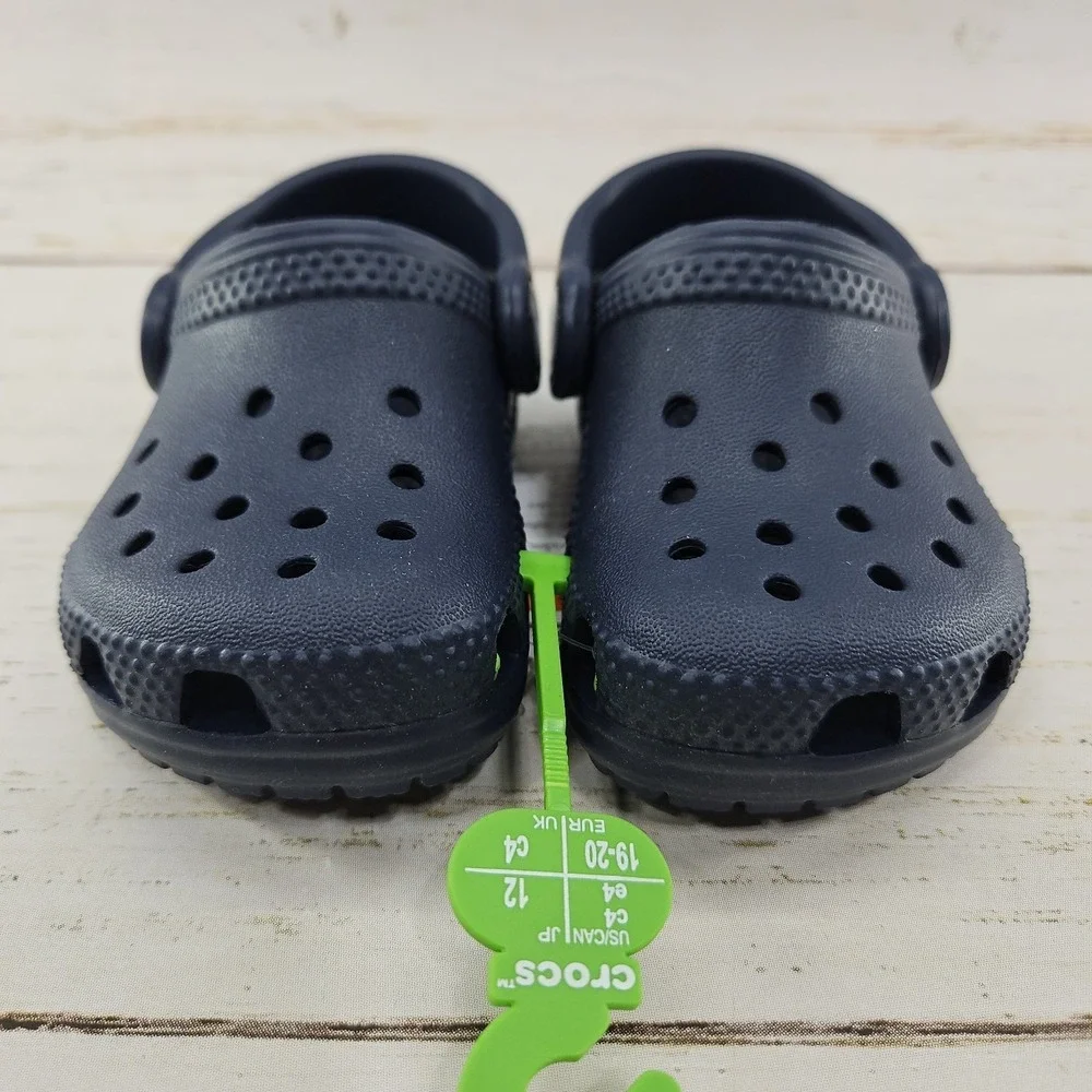 Crocs Classic Clog Navy Blue Toddler Size C4 Sandal Shoes 206990-410